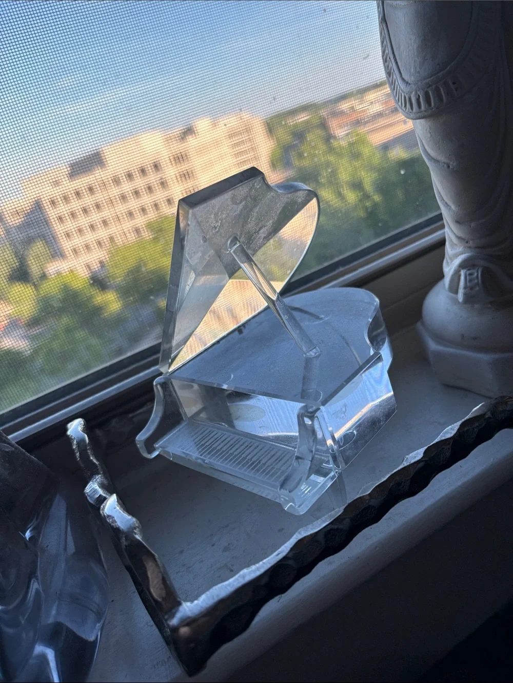 Clear Acrylic Mini Grand Piano Jewelry Tray - Crystal Clear Vanity Accent